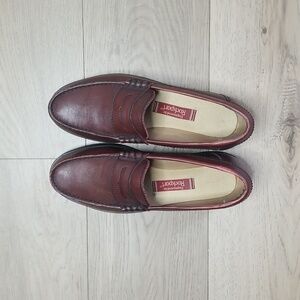 Rockport mens cordon beef roll leather loafers sz 10.5
